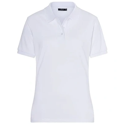 Abbildung von James &amp; Nicholson Damenpolo Classic Feines Piqué Poloshirt mit gestrickten Bündchen Farbe: White Grösse: M