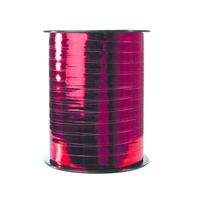Abbildung von Clairefontaine 602006C Spule Geschenkband (mit Metalleffekt, 250 m x 7,5 mm, ideal für Ihre Geschenke und Bastelprojekte) 1 Stück rot