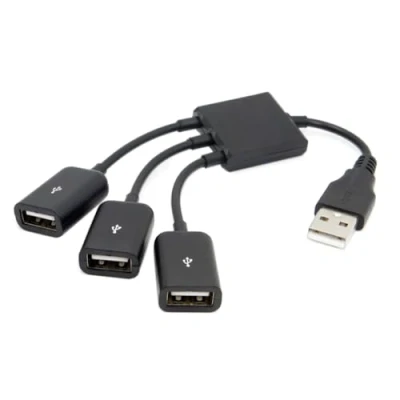 Abbildung von JSER USB 2.0 auf 3 Ports Hub Expander Mehrere Kabel 480Mbps Bus Power für Laptop Notebook PC Maus Flash Disk