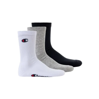 Abbildung von Champion Unisex 3 PACK Socken, Größe: 35 38, Schwarz weiß grau