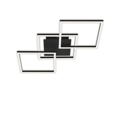 Abbildung von BRILONER Leuchten LED Deckenleuchte drehbar, Deckenlampe dimmbar, 36 Watt, 2.600 Lumen, 3.000 Kelvin, schwarz, 763x368x73mm (LxBxH), 3217 015