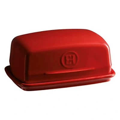 Abbildung von Emile Henry Butterschale, Keramik, Rot, 16.5x11.5x7.5 cm