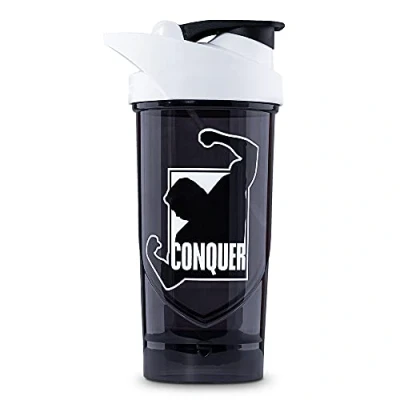 Abbildung von Shieldmixer Hero Pro Classic Shaker Conquer BPA frei Gym Zubehör Eiweiss Fitness Trinkflasche Schwarz 700ml