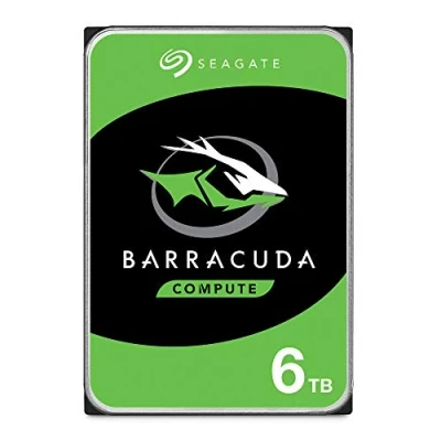 Abbildung von Seagate Barracuda 6TB interne Festplatte HDD, 3.5 Zoll, 5400 U/Min, 256 MB Cache, SATA 6GB/s, silber, FFP, Modellnr: ST6000DMZ03