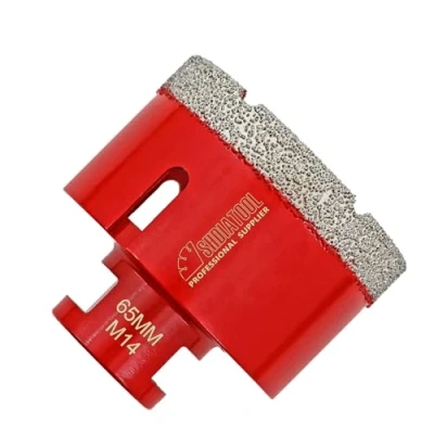 Abbildung von Diamant Fliesenbohrer 65mm M14 Diamantbohrer Lochsäge für Fliesen Porzellan Keramik Marmor Granit Bohrungen, Winkelschleifer