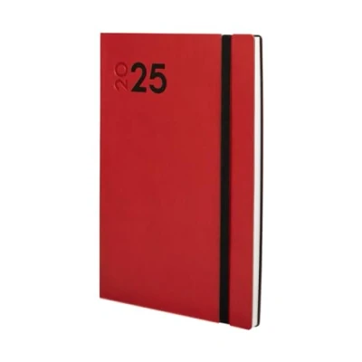 Abbildung von Finocam Kalender Dynamic Mara 2025, Wochenansicht, vertikal, Januar 2025 Dezember 12 Monate, Rot, Spanisch