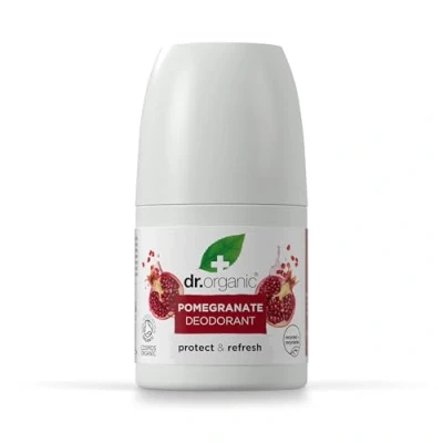 Abbildung von Dr Organic Granatapfel Deodorant, Aluminiumfrei, Für Männer und Frauen, Natürlich, Vegan, Tierversuchsfrei, Paraben &amp; SLS frei, Recycelt Recyclebar, Zertifiziert Bio, 50ml