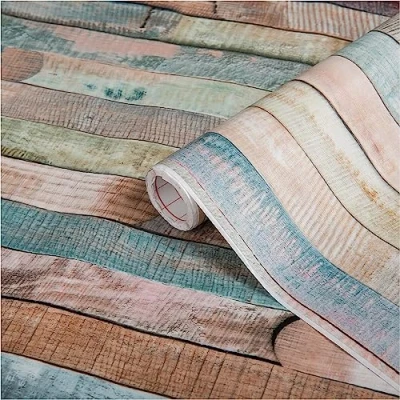 Abbildung von d c fix Möbel Klebefolie Rio Holz Optik blau grün 67,5 cm x 2 m Möbelfolie selbstklebend Deko Folie für Tisch, Schrank, Bad, Küche Schrankfolie Holzfolie wasserfest bunt Kinder Zimmer modern