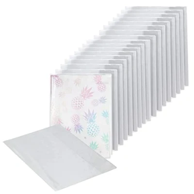 Abbildung von Exerz A4 Hefthülle klar wasserabweisend Schutzhüllen zum Hineinschlüpfen für Notebooks, PVC Hülle (20 Stück)