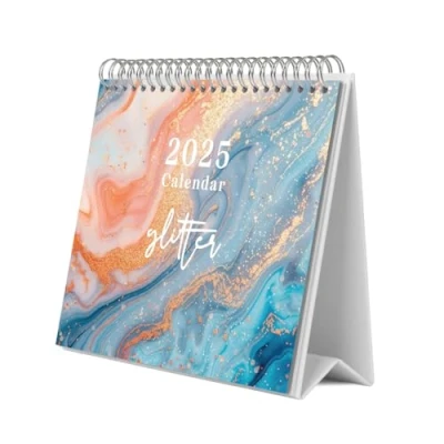 Abbildung von Grupo Erik Kalender 2025 Tischkalender Glitter Familienplaner zum Aufstellen 20 x 17 cm Jahreskalender