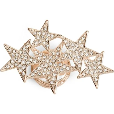 Abbildung von styleBREAKER Magnet Schmuck Anhänger mit versetzt angeordneten Strass besetzten Sternen für Schals, Tücher oder Ponchos, Brosche, Damen 05050061, Rosegold, Einheitsgröße