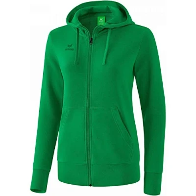 Abbildung von Erima Damen Basic Kapuzensweat Jacke, Smaragd, 36