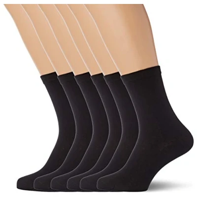 Abbildung von Dim Socken Strapazierfähig Baumwolle Multipack Damen x6, Black, 35 38
