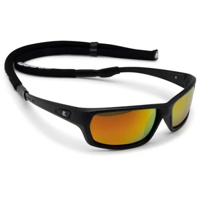 Abbildung von Cressi Unisex Bill W/Lace Sunglasses, Schwarz/Verspiegelte Gläser Orange, Standard