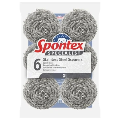Abbildung von Spontex Specialist Edelstahl Topfkratzer, 6er Packung