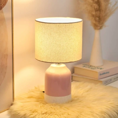Abbildung von Pauleen Tischleuchte »Sandy Glow max. 20W 230V Stoffschirm Keramik«, 1 flammig, Leuchtmittel E14 ohne Leuchtmittel, E14, Stoffschirm, Keramik