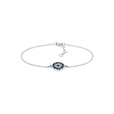 Abbildung von Elli Armband Damen mit Evil Eye Symbol und Kristallen in 925 Sterling Silber