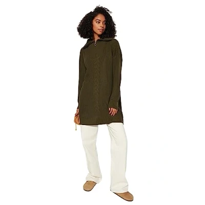 Abbildung von Trendyol Damen Sweater Khaki Regular fit Pullover, XL