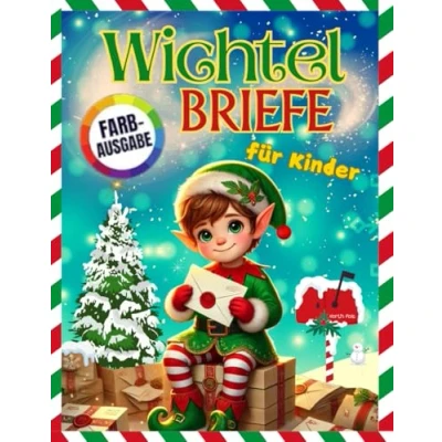 Abbildung von magische Wichtelbriefe für Kinder: Über 130 Briefe vom Weihnachtswichtel, zauberhafte Geschichten, Malvorlagen, lustige Witze und weitere Überraschungen warten auf dich! Farbausgabe.