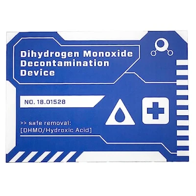 Abbildung von getDigital DHMO Badezimmer Matte Badteppich für Nerds und Chemie Geeks, Rutschfester Duschvorleger fürs Blau Weiß, 50 x 70 cm