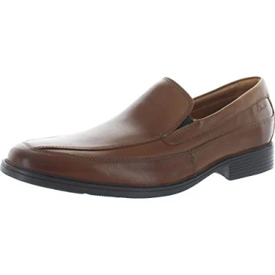 Abbildung von Clarks Herren Kippfrei Slipper, Dunkelbraunes Leder, 42 EU