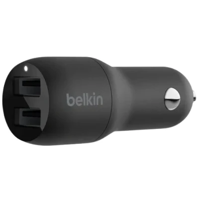 Abbildung von Belkin Boost Charge Dual USB Auto Schnellladegerät 12W Schwarz