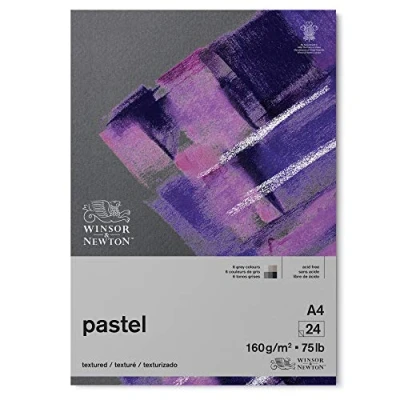 Abbildung von Winsor &amp; Newton 6660767 Pastellpapier im Block mit Grautone 24 Blatt DIN A4, 160g/m², FSC, Säurefrei, ohne optische Aufheller, archivierbare Qualität, stabil und Alterungsbeständig