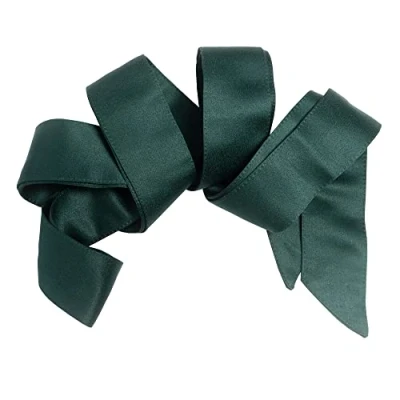 Abbildung von Maya Deluxe Women&#039;s Womens Ladies Satin Sash Waist Tie Ribbon Bow Accessory for Bridesmaids Bridal Wedding Prom Evening Occasion Belt, Emerald Green, L XL