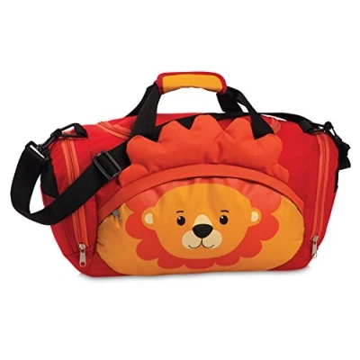 Abbildung von Kindertasche Sporttasche Reisetasche Löwe, Jungen Mädchen Kinder, rot/orange, 39 x 25 20 cm, 12 Liter