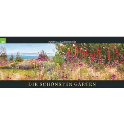 Abbildung von GEO Panorama: Die schönsten Gärten 2025 Wandkalender atemberaubenden Gartenlandschaften, extra breit 120x50 cm, mit exquisiten Gartenfotografien