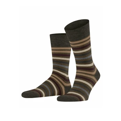 Abbildung von Falke Tinted Stripe WARM Socken, Herren, Größe: 39 42, Beech