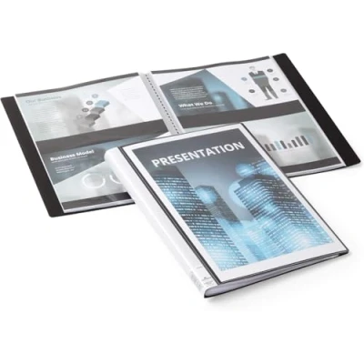 Abbildung von Durable Sichtbuch Duralook Plus, für A4, mit 20 Hüllen, Rückenbreite 17 mm, schwarz, 243201