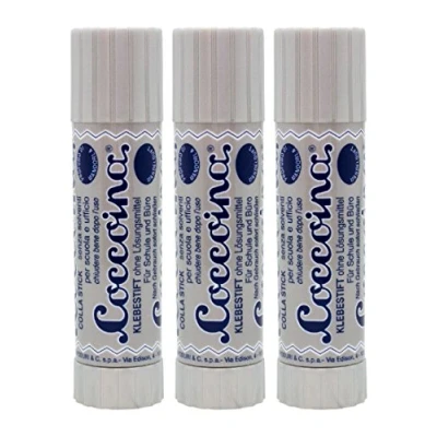Abbildung von Coccoina Klebestift Sparpack/Klebestift ohne Lösungsmittel/mit Mandelduft/Klebestift groß (3 x 40 g) / Schnelles Arbeiten auf größeren Flächen