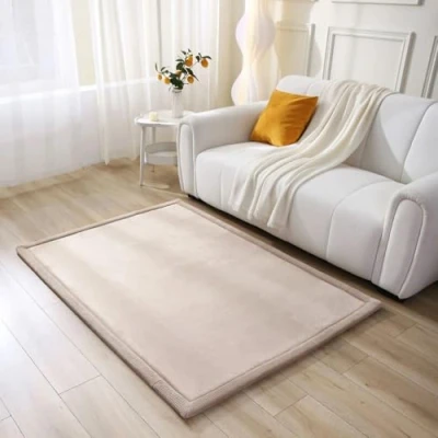 Abbildung von Wolkenweiche Spielmatte Baby 170x120x2,5cm, Beige Kinderzimmer Teppich mit hochwertigem Memory Schaum Krabbelmatte rutschfester Unterseite Krabbeldecke Baby, Kinderteppich, Tatami Matte