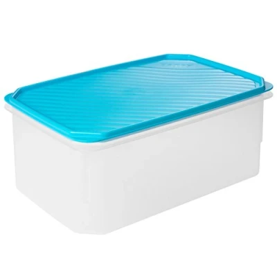 Abbildung von Tatay Frischhaltedose , Airtight, 4.7L von Kapazität, flexible Druckdeckel, BPA frei, Geeignet Mikrowelle und Spülmaschine, Blau. Maße: 28,5 x 18,5 12,2 cm