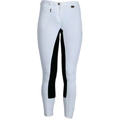 Abbildung von HKM Reithose Basic Belmtex Grip 3/4 Besatz Weiß/schwarz 152