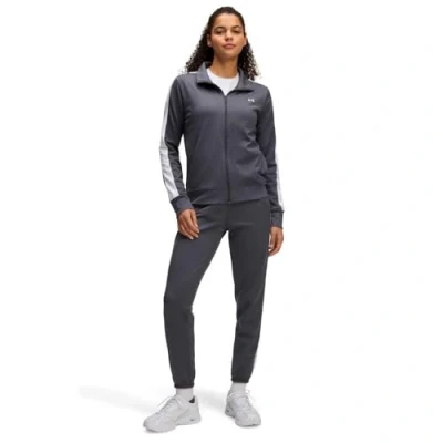 Abbildung von Under Armour Damen Tricot Tracksuit Hose, Castlerock/Weiß/Weiß, L