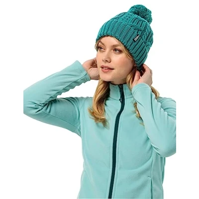 Abbildung von Jack Wolfskin Unisex Pompom Beanie Mütze, Petrol, Einheitsgröße