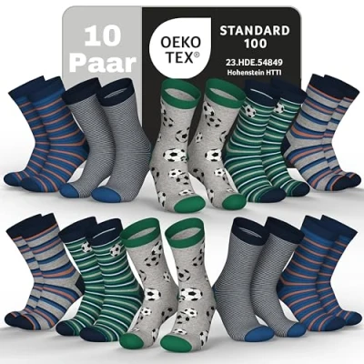 Abbildung von MEDOLY Kinder Socken (10 Paar) mit 72% Baumwolle, für Mädchen &amp; Jungen Kindersocken