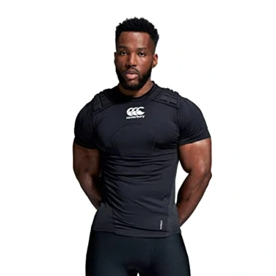Abbildung von Canterbury CCC Schutz Rugby Schutzweste, Schwarz/Weiß/Silber, L