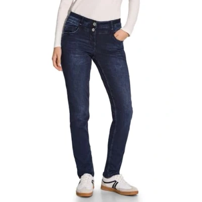 Abbildung von Cecil IM Casual FIT Jeans Straight Leg, Damen, Größe: 26x30, Blau