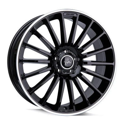 Abbildung von KESKIN 5 loch 18Zoll 112mm Alufelge KT15 SPEED hyper silber schwarz Horn poliert KT158018511230BLP Felge