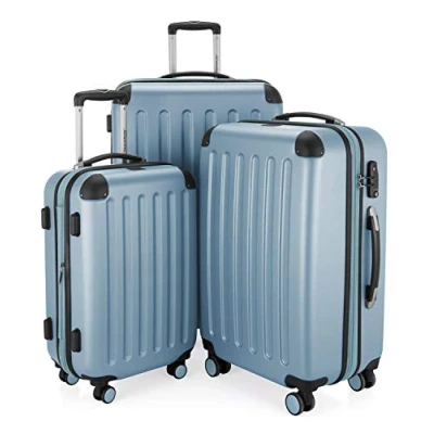 Abbildung von HAUPTSTADTKOFFER SPREE 3er Trolley Set Rollkoffer Reisekoffer, (S, M und L) Koffer Set, 4 Doppel Rollen, , Pool Blue