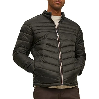 Abbildung von Jack &amp; Jones Jjehero Puffer Collar Winterjacke, Herren, Größe: Small, Olive