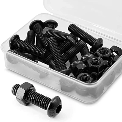 Abbildung von (15 Sätze) M8 x 30mm Schrauben und Muttern Set Halbrundkopf Innensechskantschrauben 10,9 Grade legierter Stahl Vollgewinde