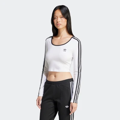 Abbildung von adidas Originals CROP Langarmshirt, Damen, Größe: 50/52 (XXL), White