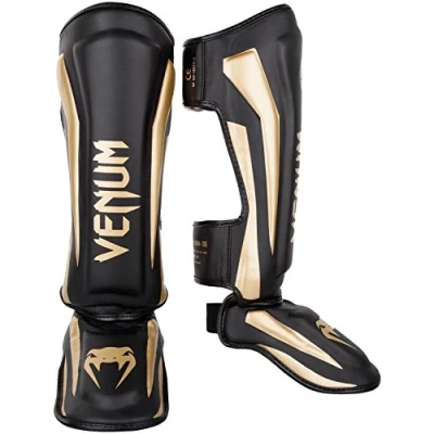 Abbildung von Venum Unisex Elite Boxen Schienbeinschutz, Schwarz / Gold, M