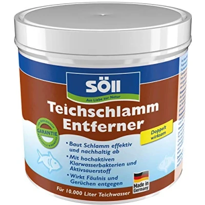 Abbildung von Söll 80588 TeichschlammEntferner doppelt wirksam gegen Teichschlamm 500 g biologischer Teichreiniger entfernt organischen Schlamm und Ablagerungen im Gartenteich Fischteich Schwimmteich Koiteich