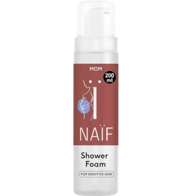 Abbildung von Naïf Pflegender Duschschaum Sanfte Pflege für Schwangerschaft &amp; danach reinigt sanft und entspannt Body Wash Frauen Ohne Mikroplastik Dermatologisch getestet 200ml