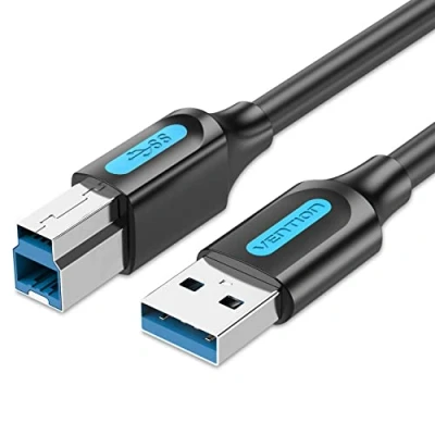Abbildung von VENTION Druckerkabel 2m USB 3.0 Typ A Stecker auf B Kabel Scanner kompatibel mit HP/Epson/Dell/Canon/Lexmark/Xerox/Brother/Samsung usw.